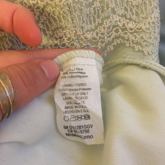 Light green boho/lace strapless dress (Medium) - Picture 3 of 7